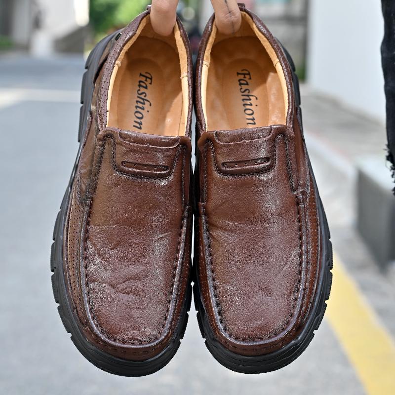 Men's Leather Shoes Slip On Casual Shoes