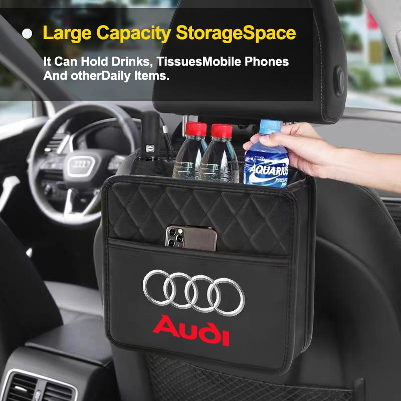 Car Storage Bag Multi-function Seat Back Storage Pocket Suspension for Audi Q3 Q5L Q7 Q2L S4 S5 S6 S7 S8 TT RS3 RS4 A6L A4L A3 A4 A7 A5 8P 8V 8L R8
