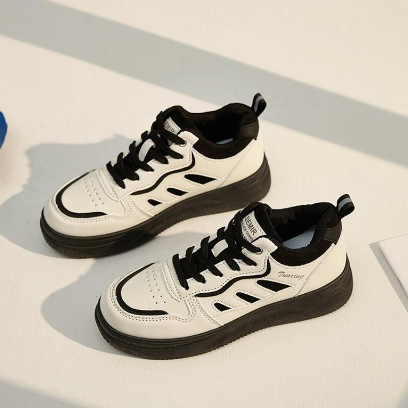 

Versatile casual little white shoes new color matching platform sports fashion board shoes trendy street shooting running shoes 35 чёрный