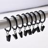 10 Pack Rustproof Drapery Metal Curtain Rings with Clips, Tension Curtain Hangers Clips, Decorative Curtain Rod Window