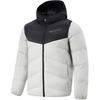 Fitness Series Sports Leisure Warm Color Block Letter Down Jacket Men Outerwear Droplet-Gray Black AYMU561-11
