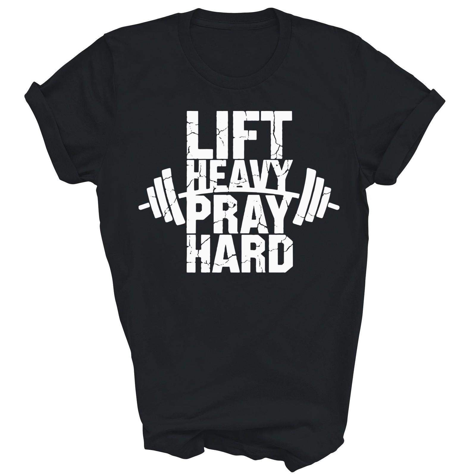 Lift Heavy Pray Hard Gym Christian Funny Unisex Shirt Gift XL