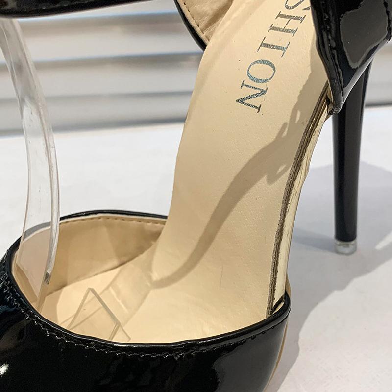Summer Super High Stiletto Heels Ankle Strap Sandals Women Hollow Pointed Toe Party Heels Shoes