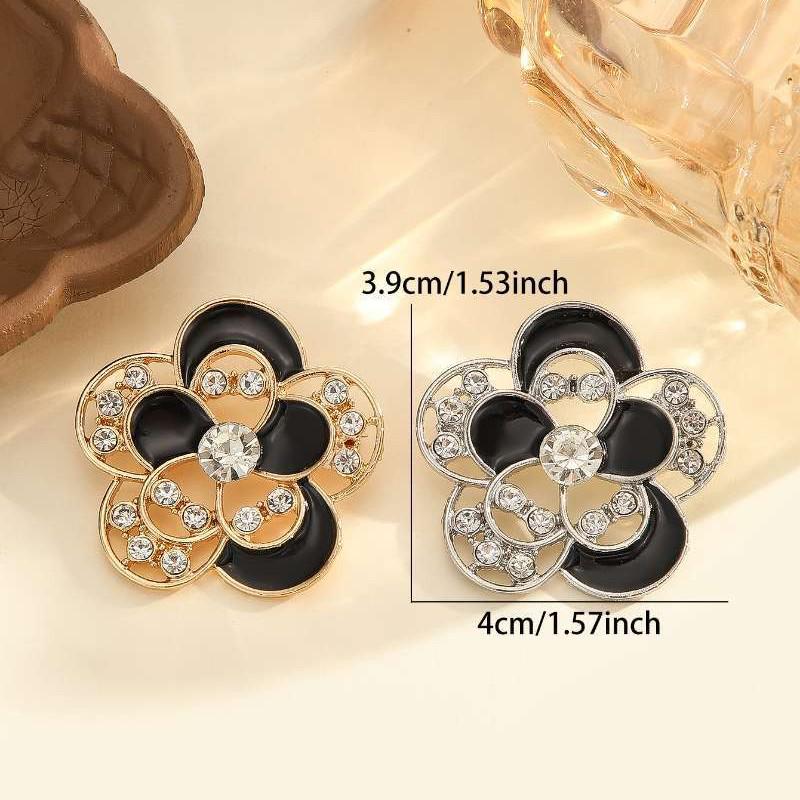 Elegant Enamel Rose Lapel Pin - High-End Brooch for Suits and Coats