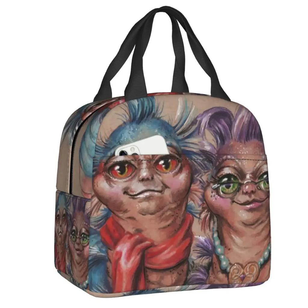 Labyrinth Worm Insulated Lunch Bag for Outdoor Picnic Musical Adventure Movie Leakproof Cooler Thermal Lunch Box Women Kids