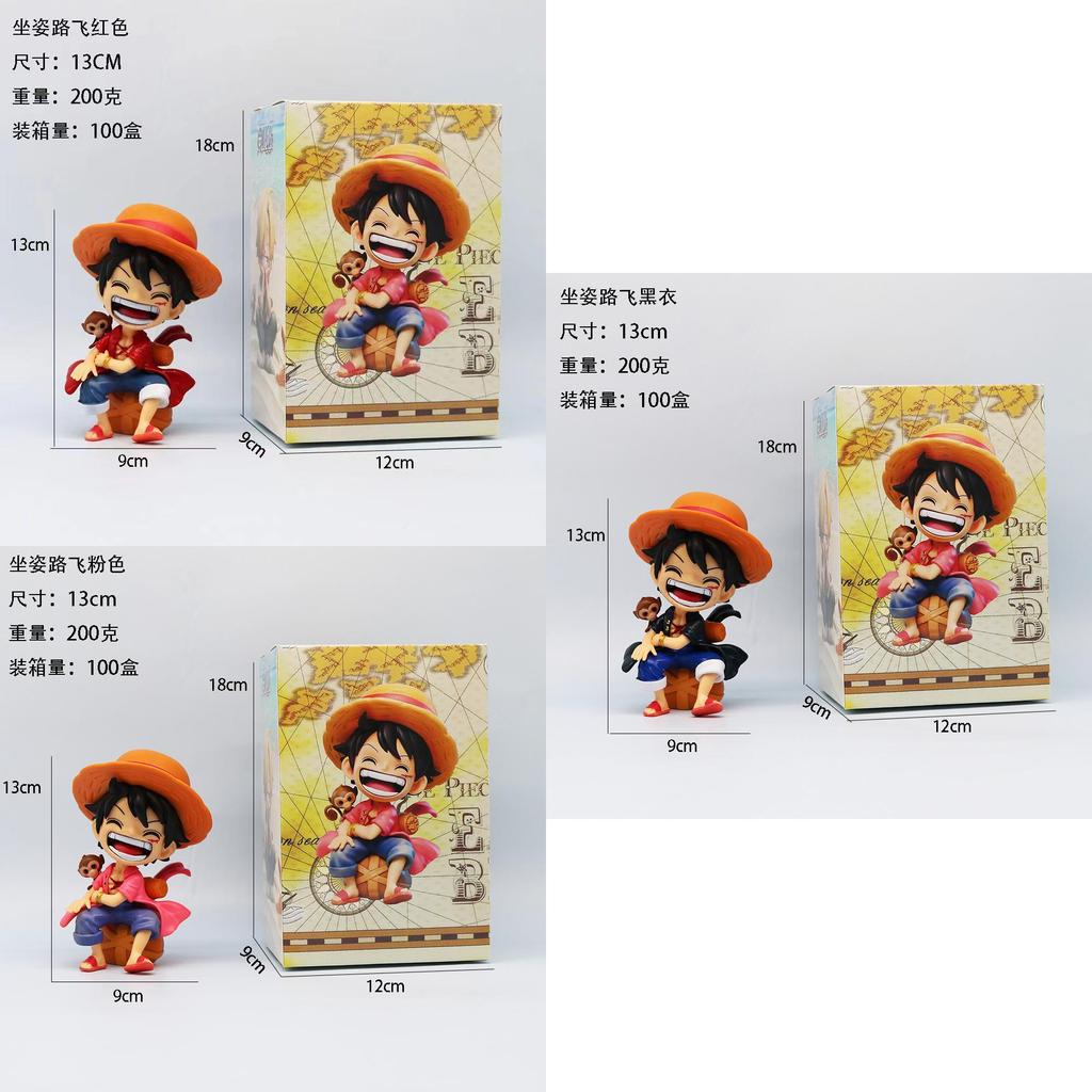 Chibi Style One Piece Luffy Zoro Sanji Pvc Gk Handmade Collectible