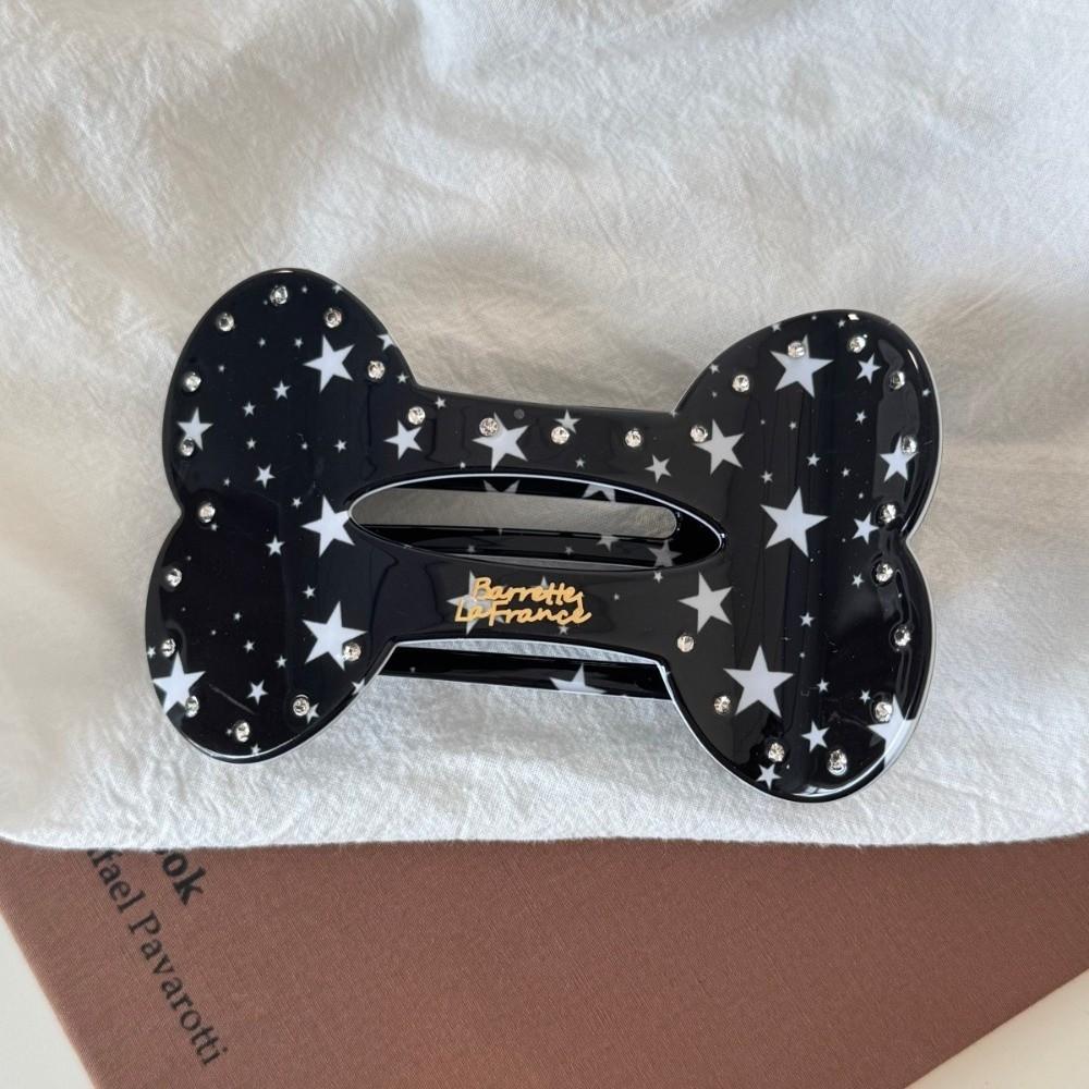 Rhinestone Flat Hair Claw Bone Shaped Hair Accessories Creative Hair Clip