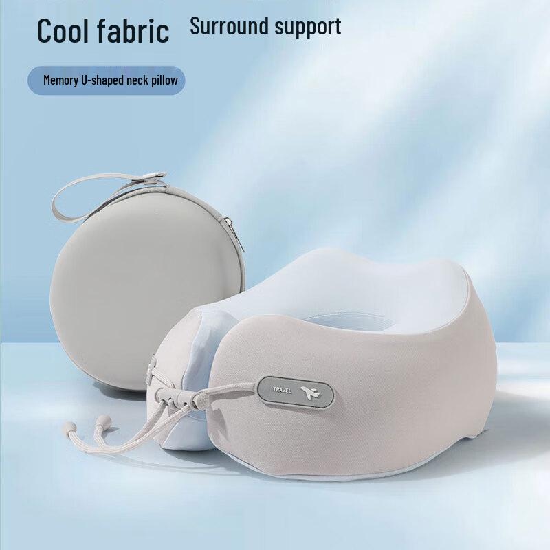 Philoline Cooling Memory Foam U-Shaped Travel Neck Pillow