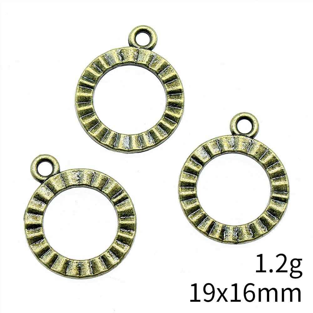 Wedding Anniversary Charms For Italian Bracelet Geometric Hollow Charms Pendant Women's Clothing Pendant Accessories