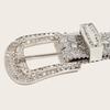 Women's Wide Waistband Shining PU Leather Strap For Western Belt For Girls Y2K Men Rhinestone F B7L6