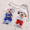 Acrylic Ballwear Teddy Dog Cars Pendant Backpack Hangings Household Product Decoration Auto Interior Decor Accessories Ornaments