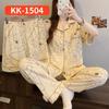 Cute Cartoon Rabbit Summer Pajama Set: Soft, Wrinkled Fabric, Short-Sleeved, Three-Piece Home Wear
