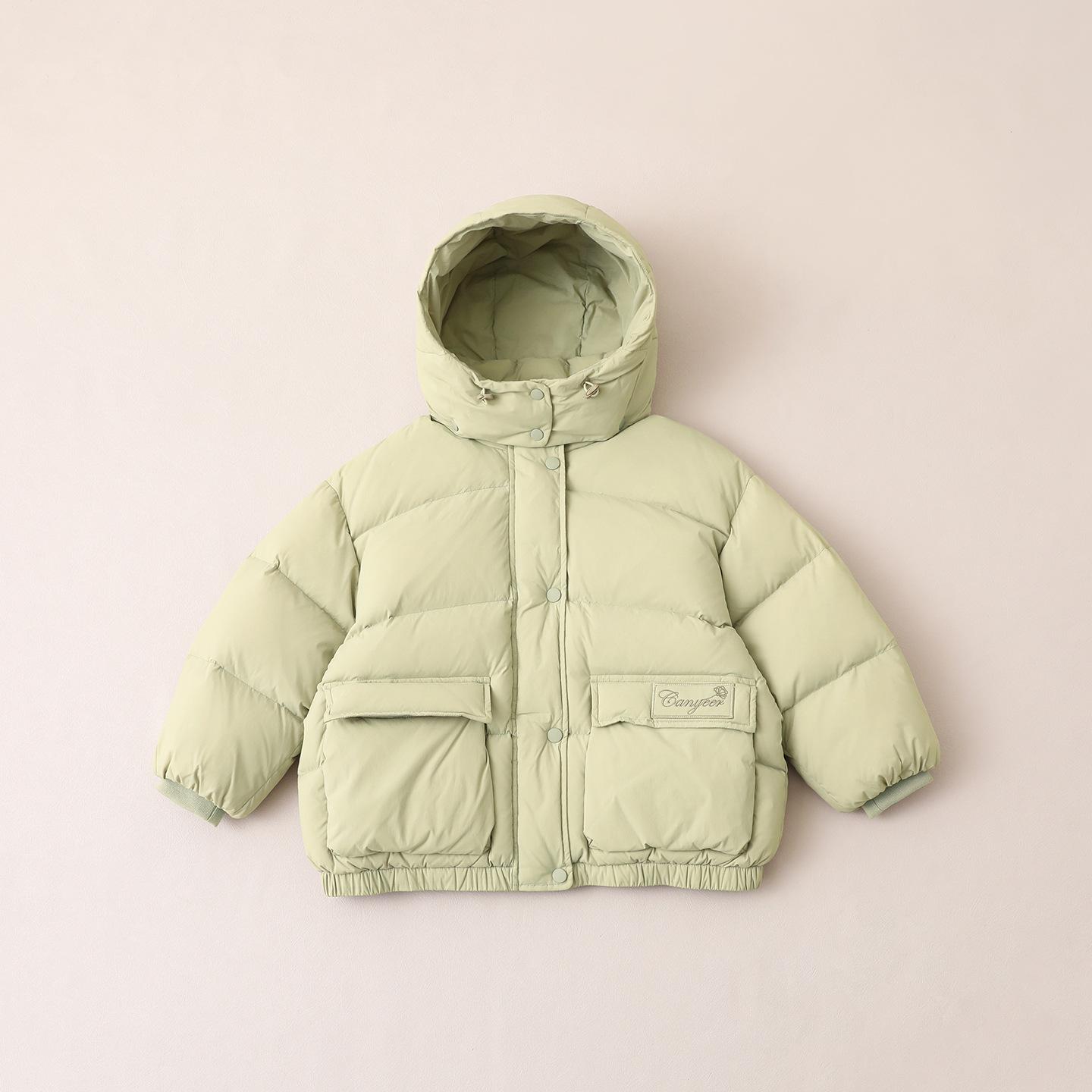 

Girls 2025 Winter Down Jacket - Short, Thick, 90% Down, Medium & Large Sizes 120 cm м ятний