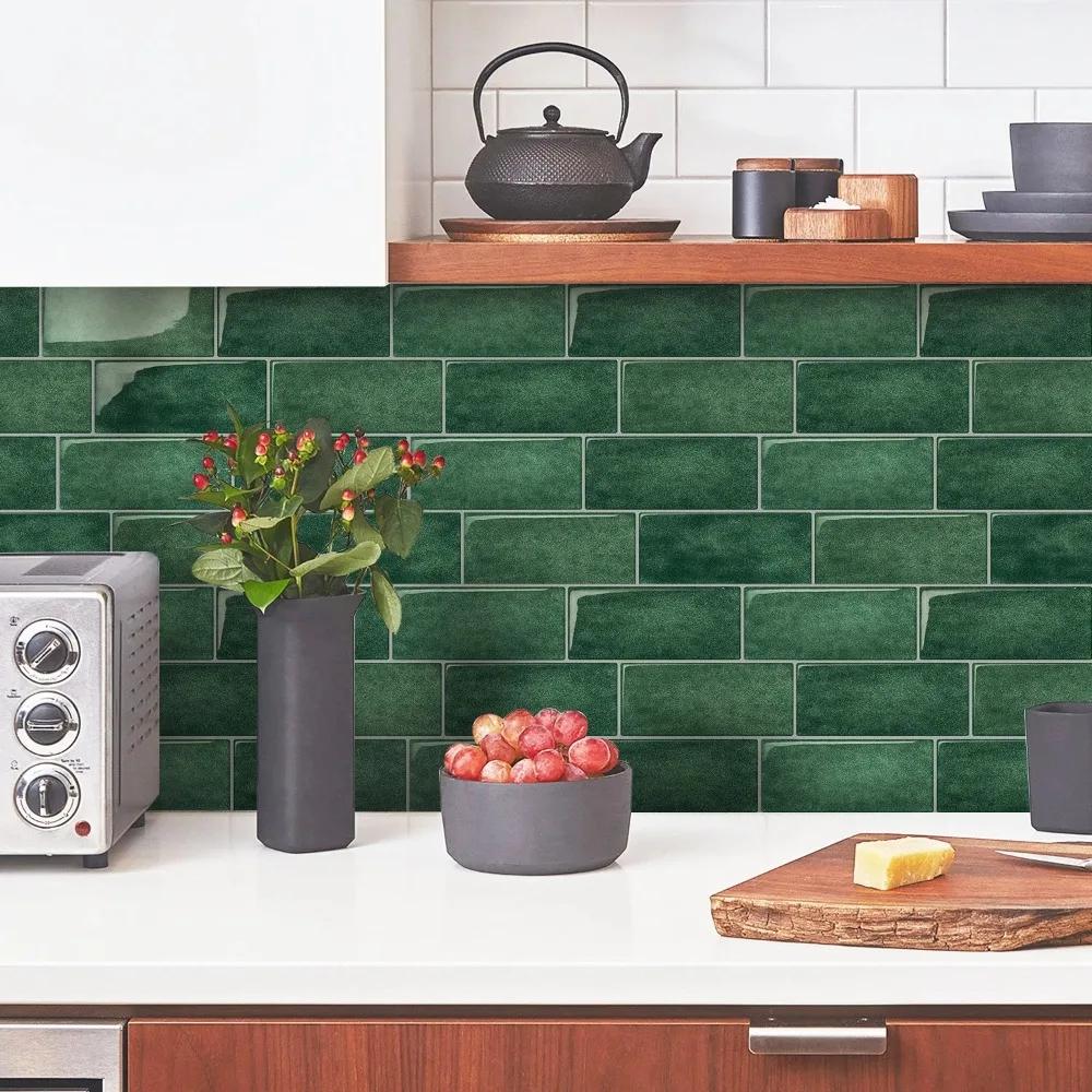 1 pz Nuovo Adesivo Autoadesivo 3D per Piastrelle Murali Fai da Te Impermeabile Adesivo Murale in PVC Multifunzione Paraspruzzi da Cucina Decorazioni per la Casa Adesivo Murale
