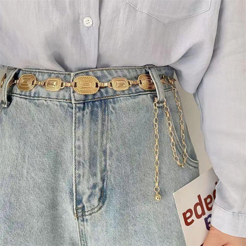 Retro Metal Chic Waist Chain Accessory Ideal For Dresses Sweaters Jeans And