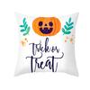 Home Cartoon Pumpkin Head Halloween Pillow Cover Peach Velvet Cushion Cover Office Sofa Cushion Cover