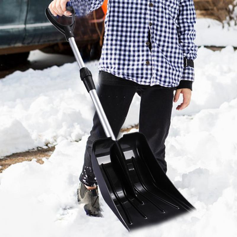 Kids Shovel Adjustable Winter Shovel With D-Grip Handle Multifunctional Sleigh Shovel Kids Digging Snow Shovel For Car Driveway