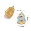 2 Pcs 304 Stainless Steel Charms Enamel Lotus Flowers Starfish Birds Sun Pendants For Diy Necklace Bracelet Jewelry Making