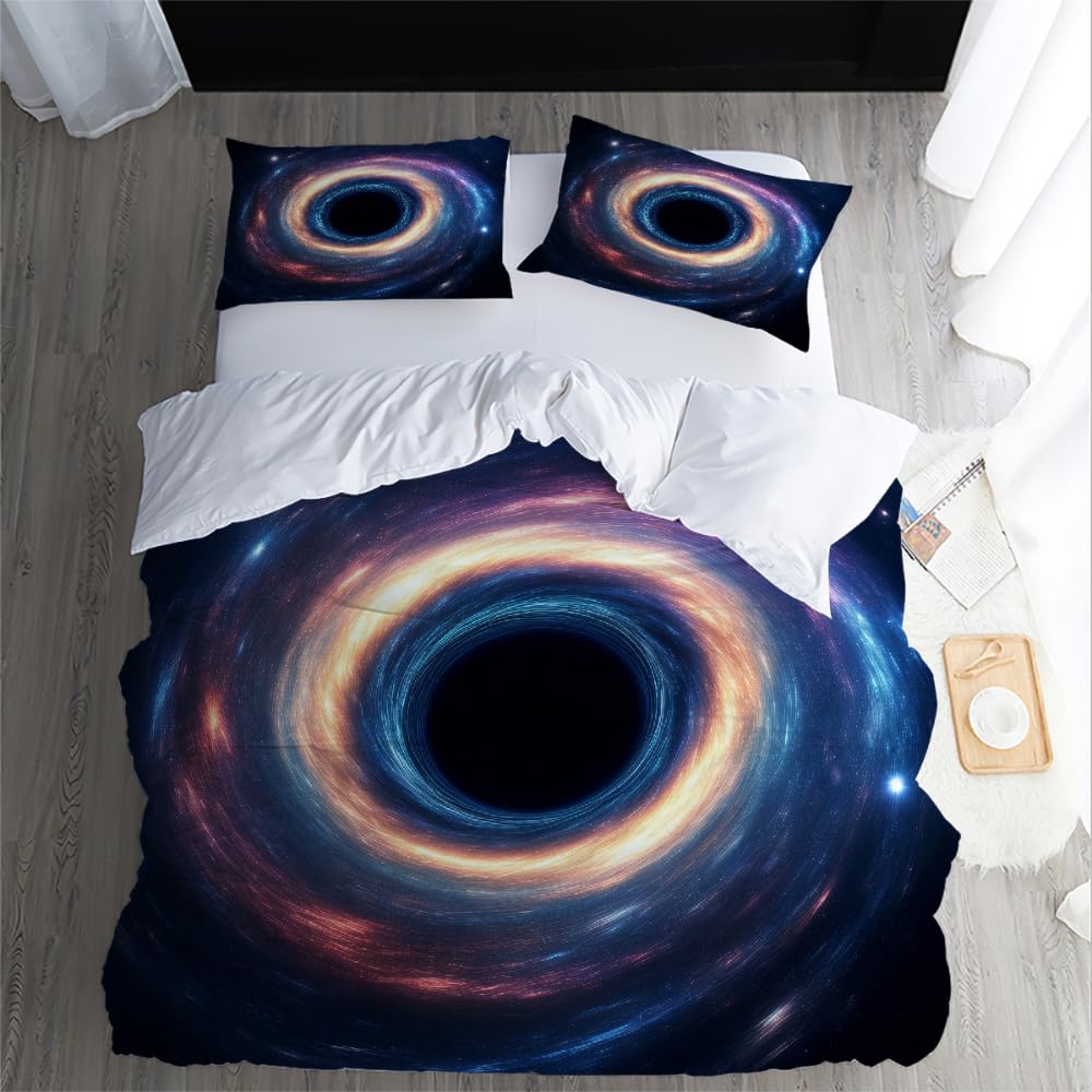 

Black Hole Duvet Cover For Kids Boys Girls Teens Queen Lightweight Quilt Cover Galactic Storm Bedding Set Bedroom Decor No Quilt EU Single(135x200cm)