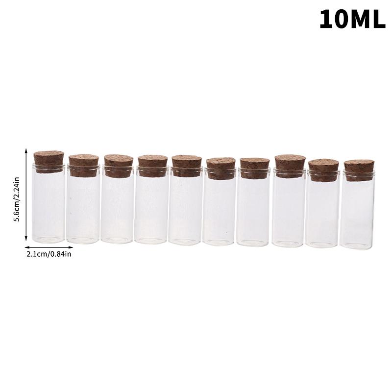 

10 шт. стеклянных пробирок с пробковой пробкой, бутылки с посланием, банки, флаконы, подарочные художественные изделия своими руками 5 мл, 8 мл, 10 мл, 12 мл, 15 мл, 20 мл, 25 мл, 30 мл 10ML