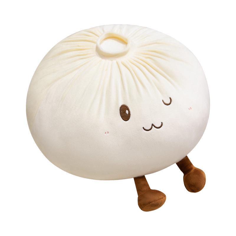 Cute Cartoon Baozi Plush Pillow - Soft Cushion for Bed, Nap, and Sofa Decoration