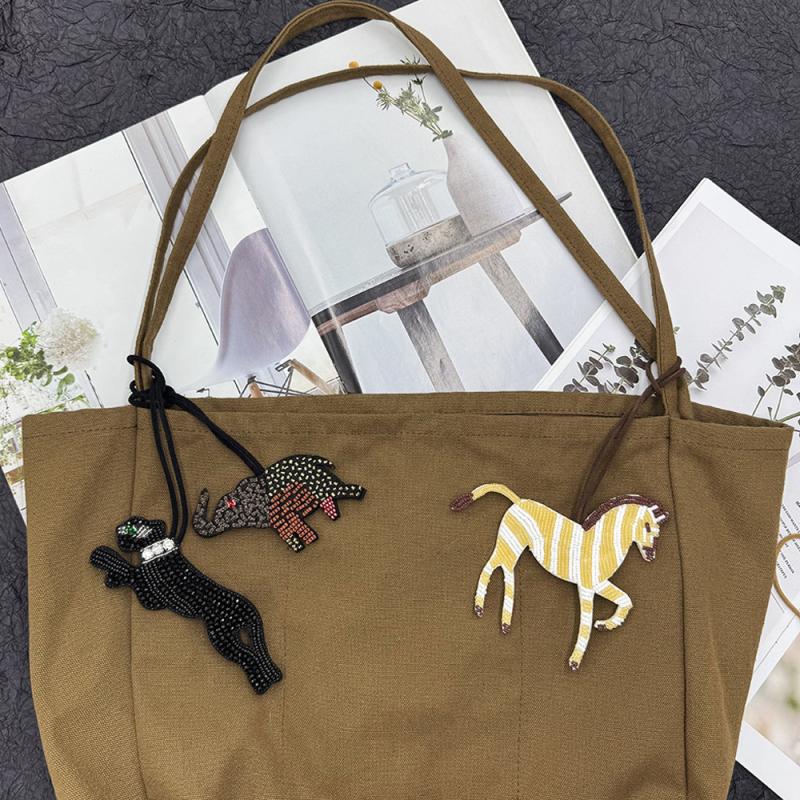 Zvířecí korálková nášivka Tygr Leopard Zebra DIY nažehlovací aplikace na tašky Ozdoba na šňůrku Přívěsek