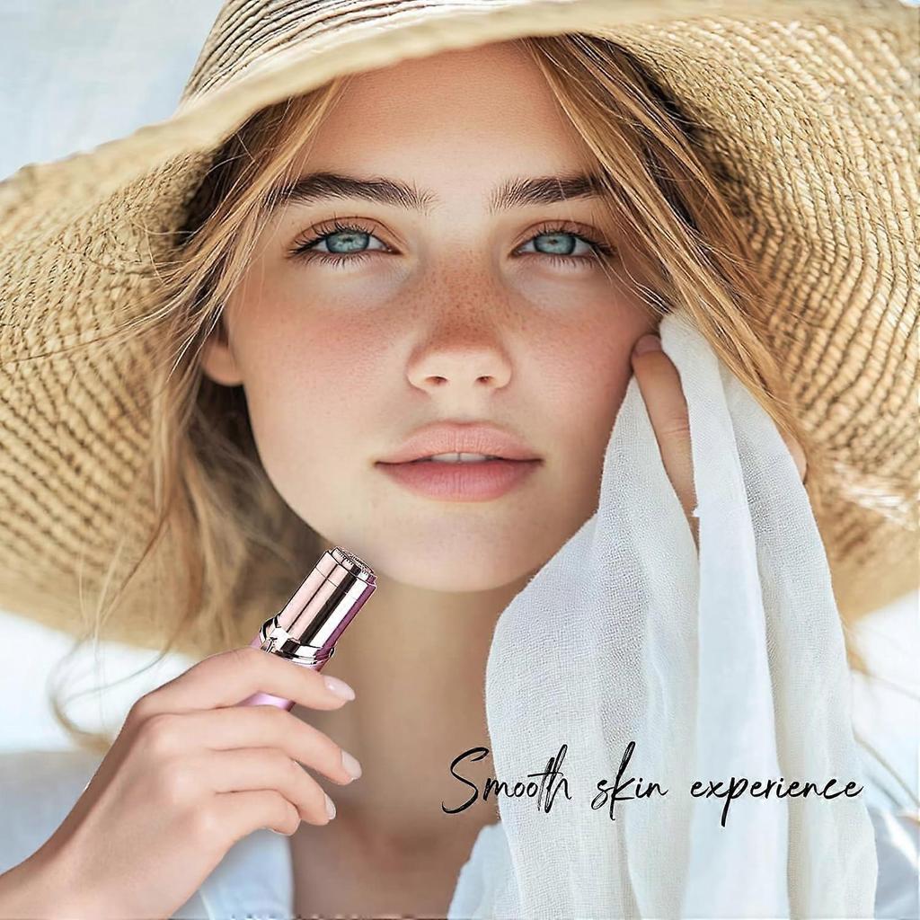 2025 Latest Model  Women's Facial Hair Remover Battery Powered with 2 Replacement Heads, Women's Facial Shaver for Peach Fuzz Upper Lip, Chin, Wom