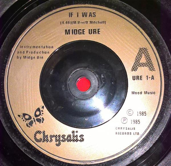 

7inch Record MIDGE URE If I Was URE1 CHRYSALIS 1985 UK Dance Electronica Used