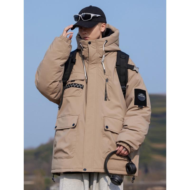 

Down jacket men s new national standard white duck down autumn and winter new high-quality hooded thickened casual outdoor jacket 3XL