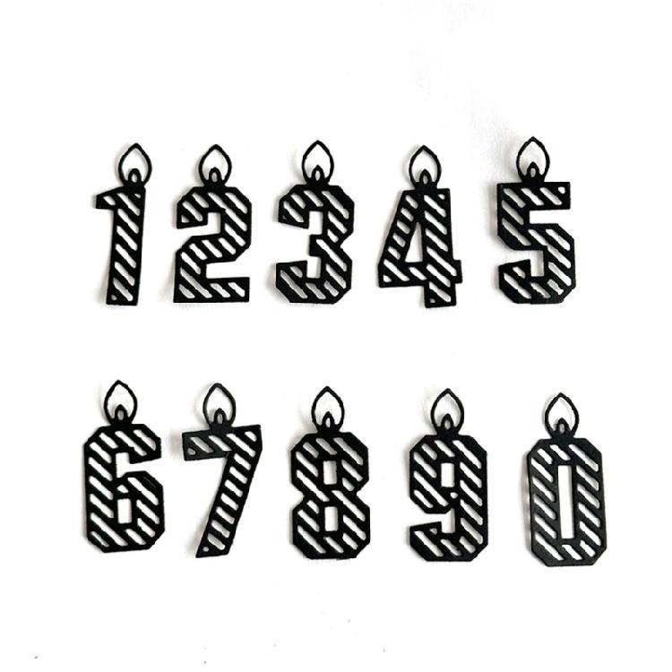 0-9 Number Cutting Dies for Photo Scrapbooking Card Making Decorations Embossing Stencils Carbon Steel Die Cuts