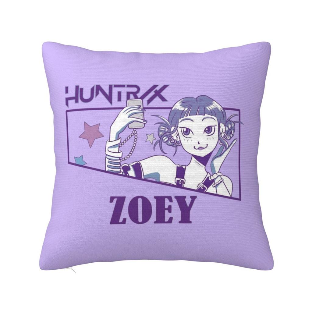 Kpop Demon Hunters Zoey Huntrix Pillowcase Polyester Cushion Cover Decor Pillow Case Cover Home Square 45X45Cm