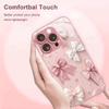 Pink Bow Design Tempered Glass Phone Case Suitable for iPhone17 16 15 14 13 12 11Pro/Max/Plus Anti Drop and Shockproof Backcover