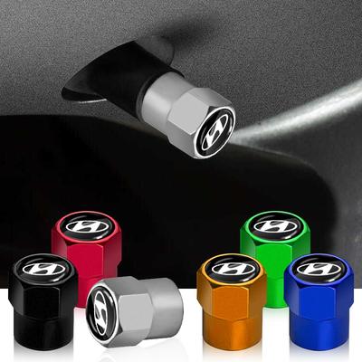 4 Pezzi Tappi Valvola Bullonati per Pneumatici Ruota Auto Distintivo Accessori Auto Per Tucson Solaris I30 Creta IX35 I40 IX20 Veloster