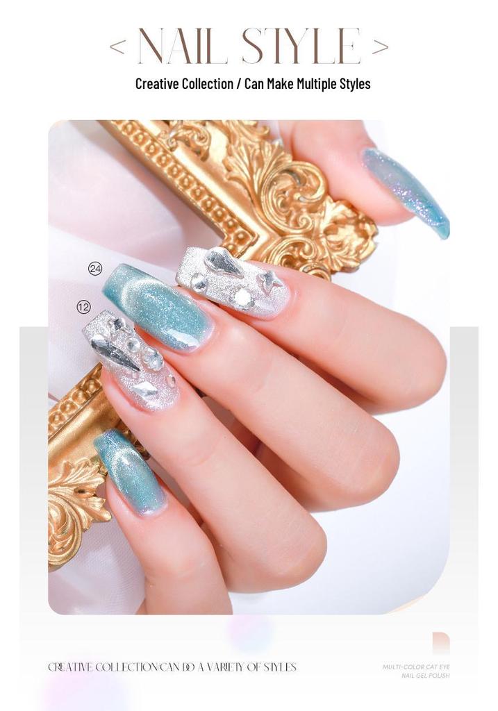 2024 Trendy 36-Color Cat Eye Nail Gel Set - Sparkly UV Gel for Salon Use