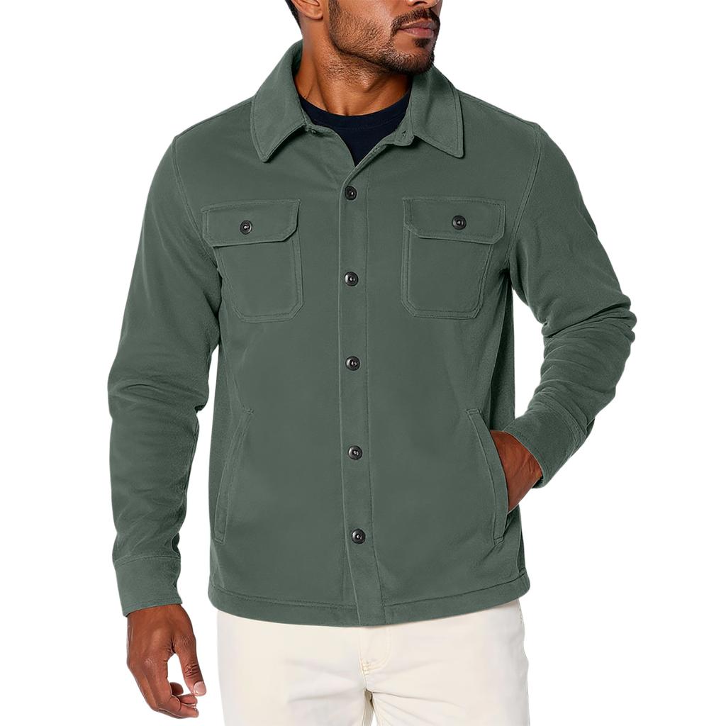 Men's Relaxed-Fit Casual Jacket Long-Sleeve Outerwear