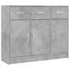 Sideboard Concrete Grey 91x28x75 cm Engineered Wood