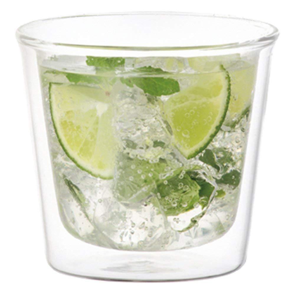 Kinto Sada 2 dvoustěnných litých sklenic na whisky o objemu 250 ml - (8,8 oz)