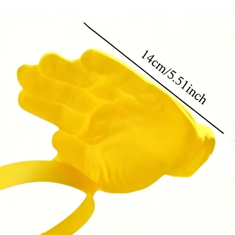 Novelty Palm-Shaped Hat in Yellow, Portable Casual Outdoor Headwear for Fun Outfits, Travel, Parties, Festivals, and Photo Styling