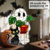 Halloween Ghost Black Cat Suncatcher Hanging Decoration Indoor Outdoor Home Garden Wall