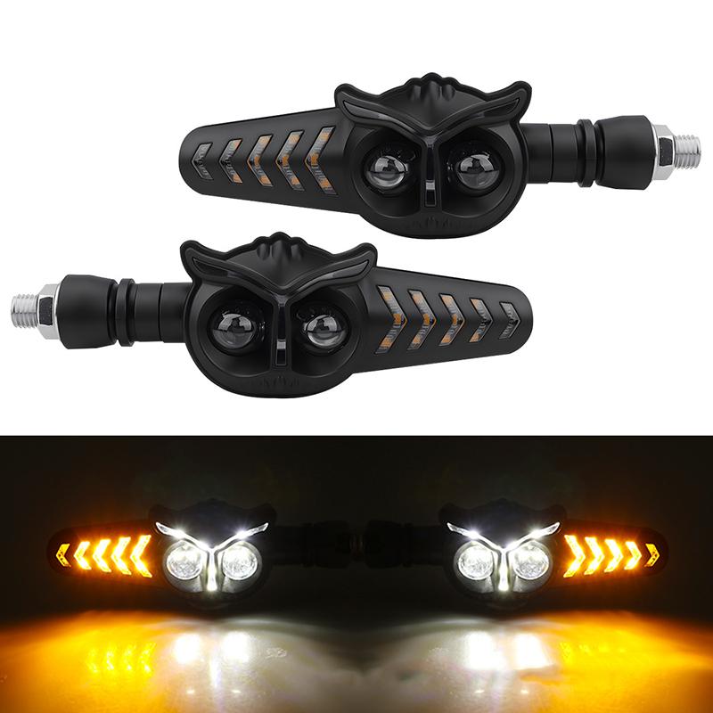 2Pcs Moto LED Blinker 12V/24V Flashing Indicator DRL Tail Brake Decor Light Universal Safety Signal Lamp For Bike Scooter