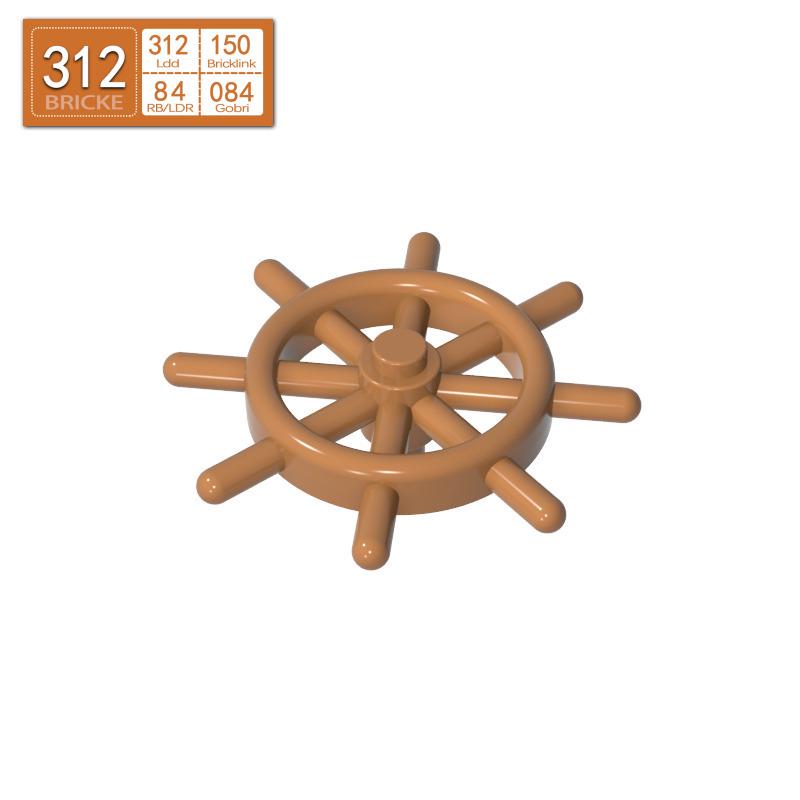 BRICKE 4790b Ship Wheel Building Block - Compatible with Lego MOC Accessories 50g (19pcs)