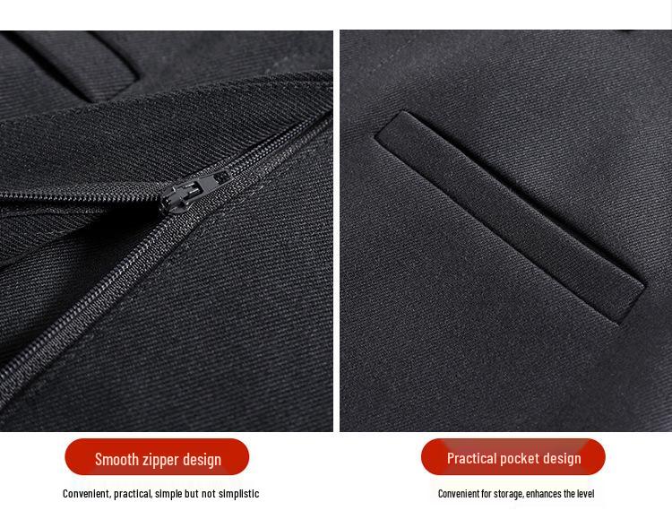 Gray High-End Slimming Skirt for Women - Spring 2026 Arrival, Versatile Temperament, Slit, Hip-Hugging, Mid-Length Skirt