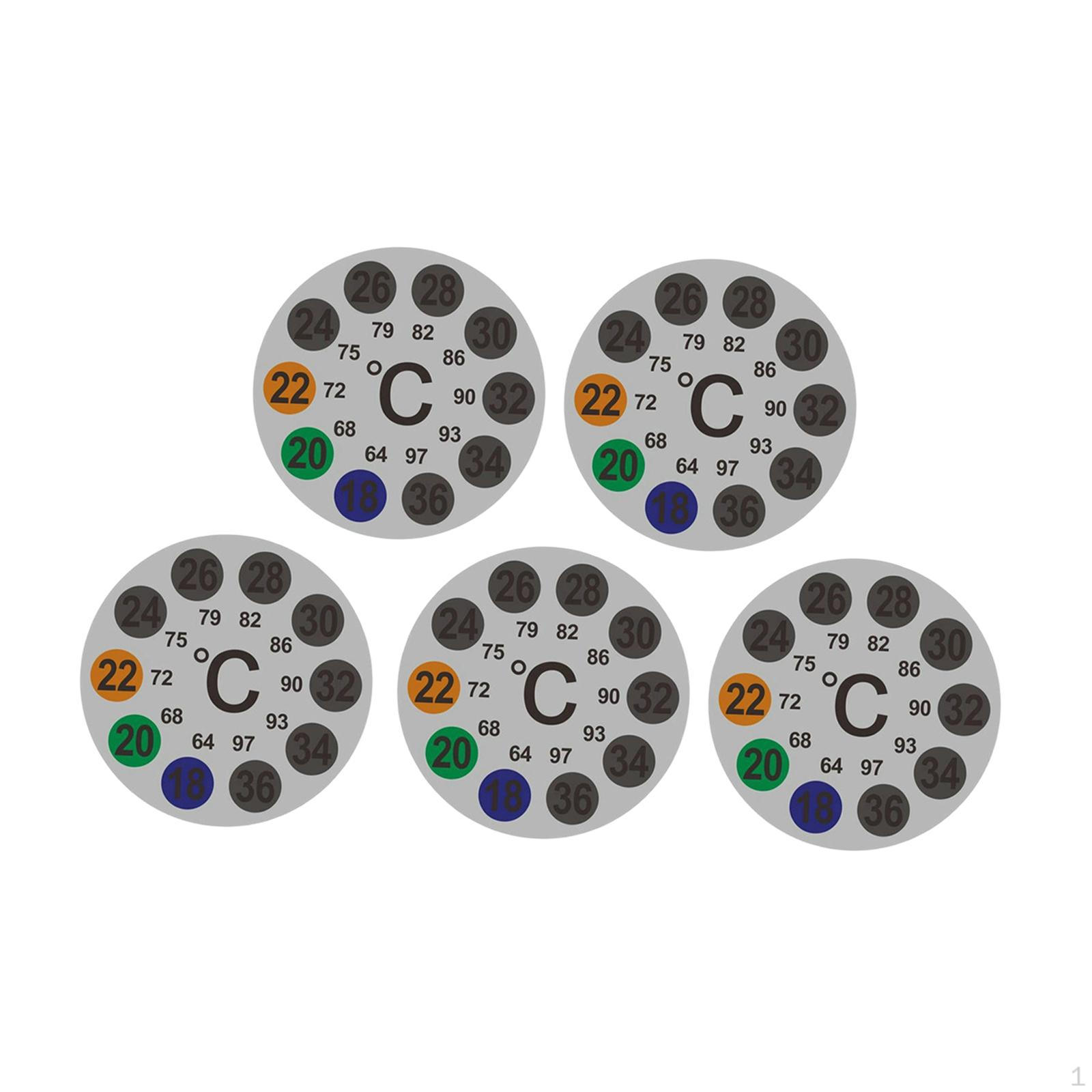 5 шт. Наклейка-термометр для аквариума Круглый тест температуры воды для террариума