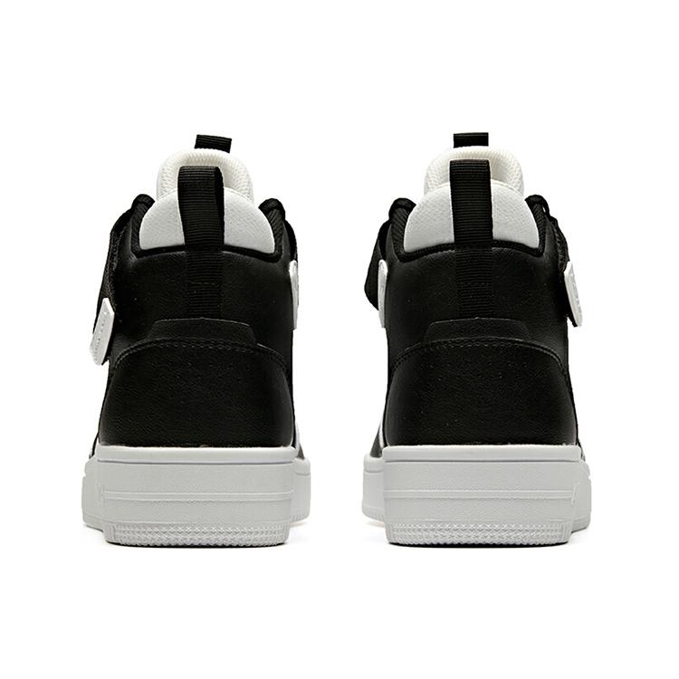 New Anta Anti Slip Wear Resistant High Top Skateboard Shoes Men's Black White 91948061-4