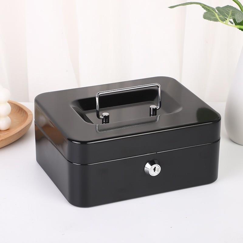 Metal Locking Storage Box With Key For Coins And Small Items Home Organization