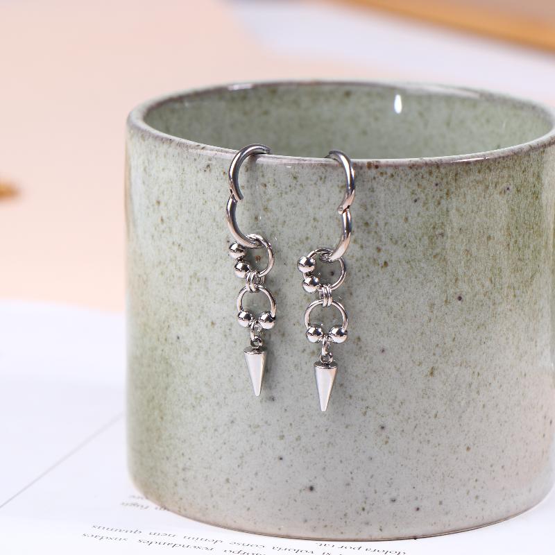 

Aesthetic Stainless Steel U-shaped Horseshoe Hoop Earrings Y2K Nore Clip Charms Drop Earrings Punk Gothic Jewelry