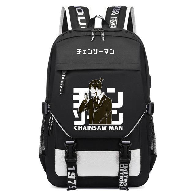 Animation, Chainsaw Man, Sac à dos, Sac de voyage d'extérieur, Cartable étudiant grande capacité.
