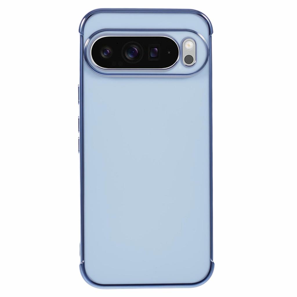 Etui na Google Pixel 9 Pro XL z galwanizowaną ramką, miękkie etui z TPU