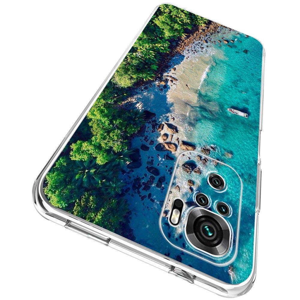 Sea blue Sky beach Clear Phone Case For Xiaomi Redmi Note 12 5G 9S 9 8 10 11 Pro+ 9T 8T 10C 9C 9A 7 Pro Soft Silicone Back Cover