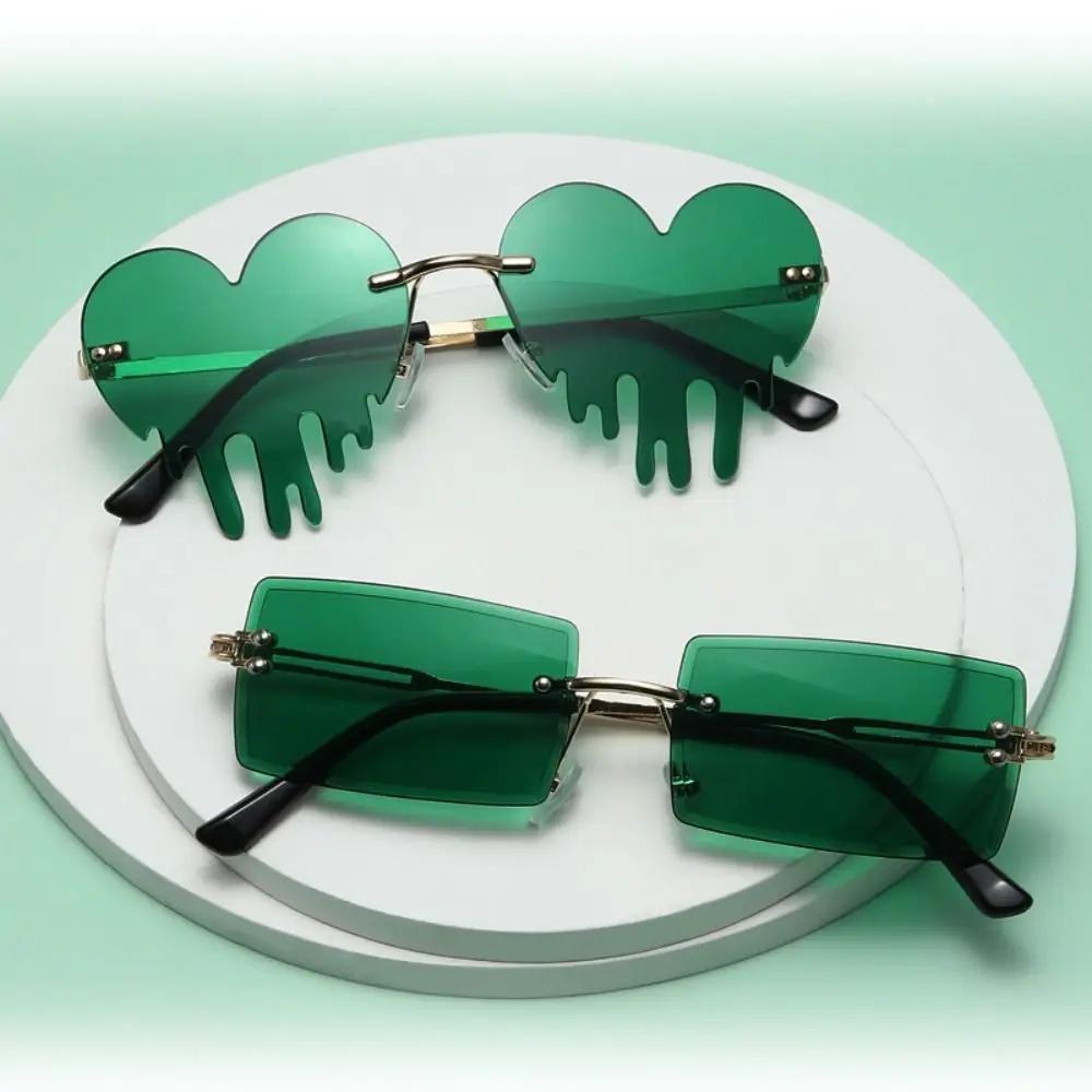 Sun Glasses Women Men Leprechaun Costume Glasses Green Four Leaf Clover Glasses Irish Shamrock Sunglasses St. Patrick's Day